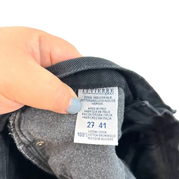 Dolce & Gabbana Vintage Jeans Black Denim Straight Leg Baggy Size 27 - Picture 12 of 14